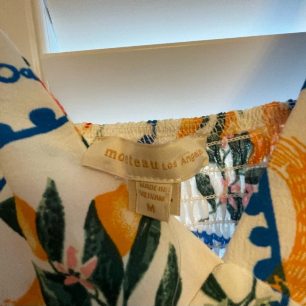 Monteau Fruit Print Mini Dress - Multicolor - Picture 5 of 5